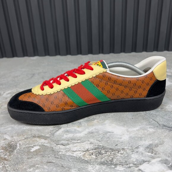 Gucci x Dapper Dan Adidas Web G74 GG Monogram Sneakers Brown 8.5 US 38.5 EUR - Picture 6 of 12